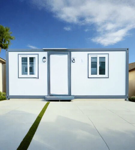 Oficina portátil moderna de 7’x20′ con dormitorio – Versátil y cómoda