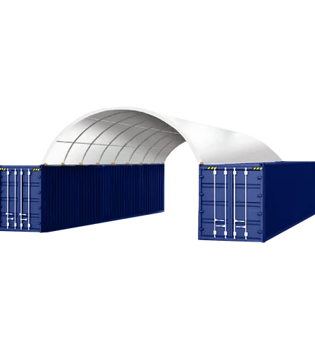 Cobertizo para contenedores marítimos 20’x40′ – Solución robusta y versátil
