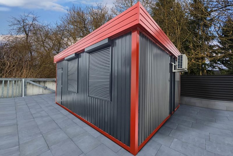 Contenedor de oficina doble (29,4m²) con baño - Imagen 3