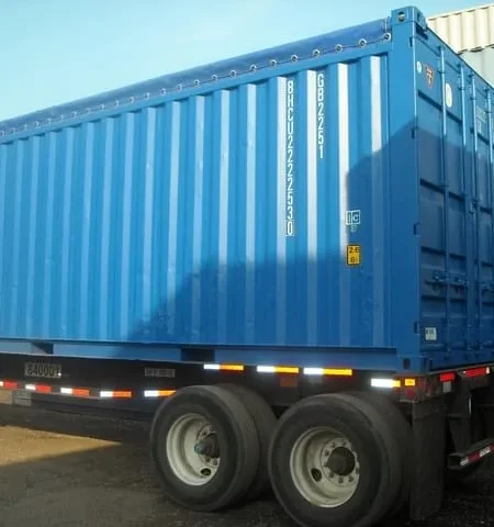 Contenedor con techo de lona 20 pies – Para cargas voluminosas y pesadas